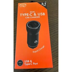 New iHip Dual Type-C and USB Cigarette Car Charger WLG-PP11